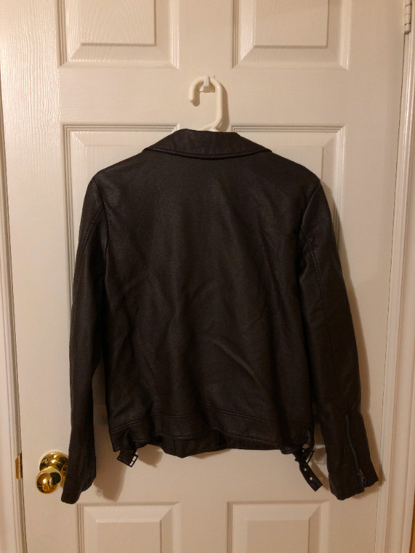 Women's Brown Faux Leather  Biker Jacket (Size L) in Women's - Tops & Outerwear in Markham / York Region - Image 2