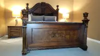 Oak Manor Queen Size Bedframe Dresser Cedar Nightstands Dresser