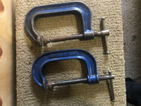 2 welding c clamps made in england