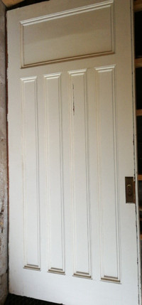 Antique pocket door with hardware from 1913