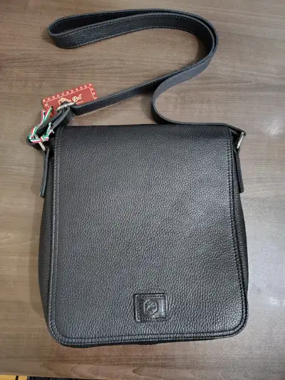 InPell Designer Men's Messenger Bag, Leather, Made in ITALY, View more