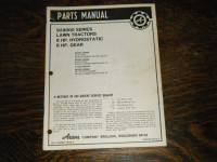 Ariens 929000 Series 8 HP Lawn Tractors Parts Manual