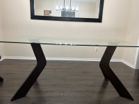 Glass Dining table and 4 chairs
