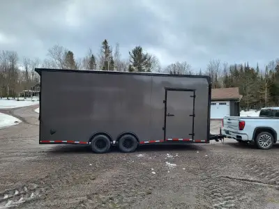 2024 22ft enclosed car hauler trailer – like new, never used. Perfect for hauling vehicles, contract...