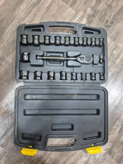 Professional Grade™ Black Chrome Socket Set (19 Pc). Nice to have if you have a car and like to play...