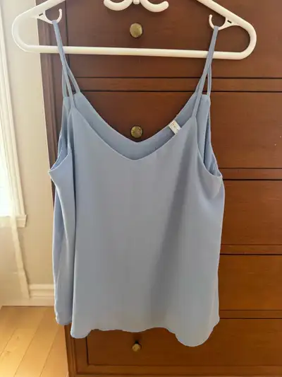 Light Blue Spaghetti Strap Tank Top (S), View more