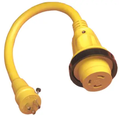 New, unopened Marinco PowerCord Plus Pigtail Adapter - 15A (dockside) to 30A (boatside), 125V (produ...