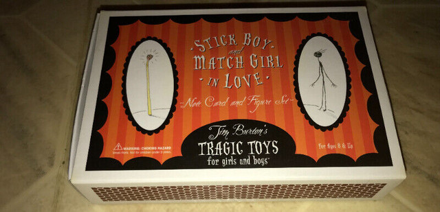 Tim Burton - Stick Boy And Match Girl In Love Note Card Figures in Arts & Collectibles in St. Catharines