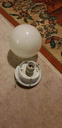 White ceramic bowl light fixture