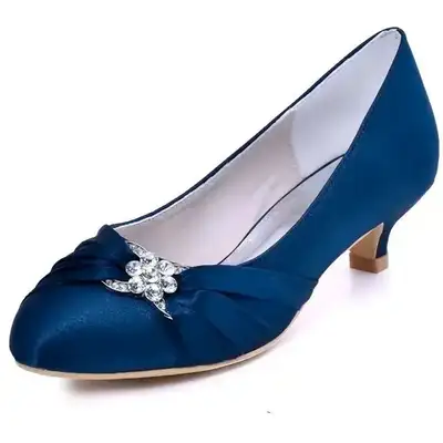 Size 9.5 ElegantPark Women Closed Toe Comfort Heel Rhinestone, View more