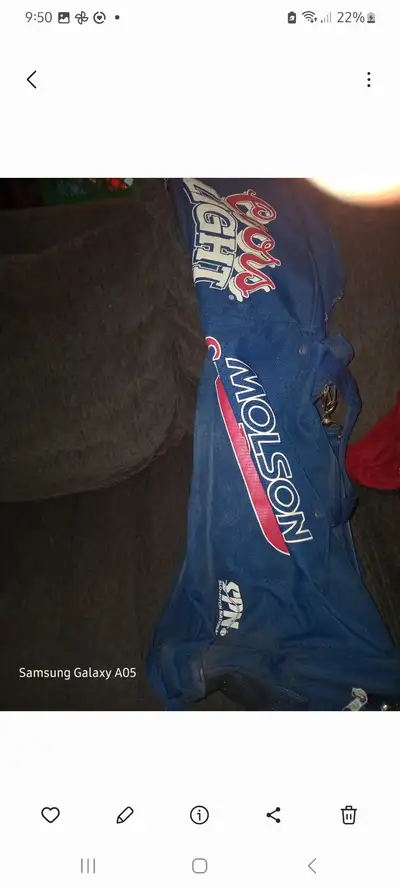 Old coors light molson slow pitch baseball bag, View more