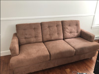 Comfy Microfiber Couch Set - Good Condition