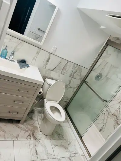 room available with private washroom in a basement