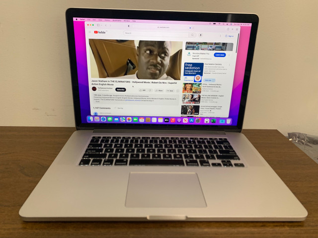 2015 MacBook Pro with brand new battery. Has Office. Free delive in Laptops in Calgary