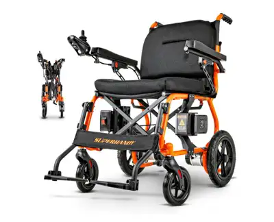 SuperHandy GoRide 2 Electric Wheelchair-Lightweight (42lb), Fold, View more