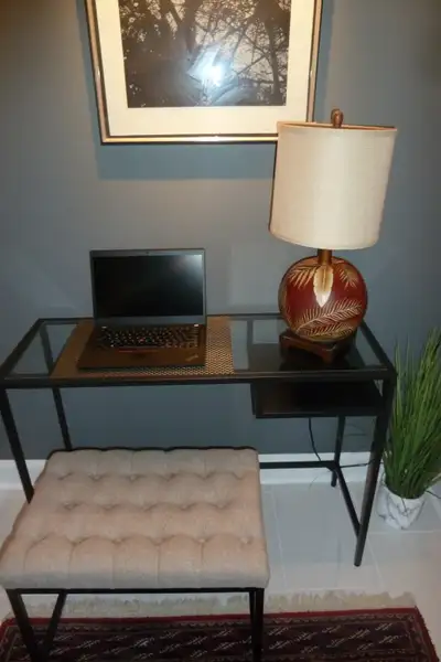 IKEA Laptop Desk and Upholstered Bench. REDUCED: $115./pair, OBO, View more