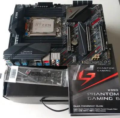 ASRock X399 Phantom Gaming motherboard + Threadripper 2950X CPU, View more