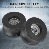 4pcs u Groove Pulley U Type U-Groove Pulley Roller Guide Wheel