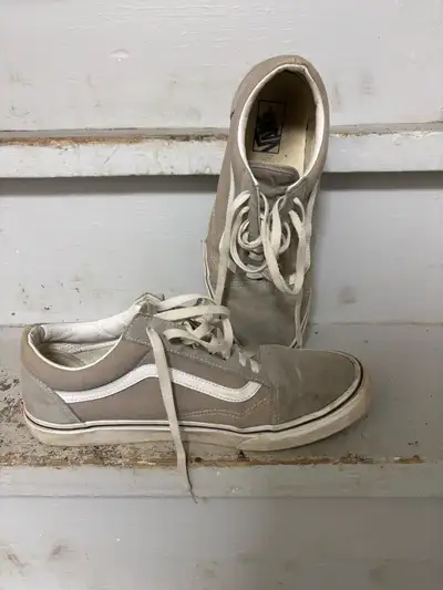 Grey and White Lace Vans Size 11, View more