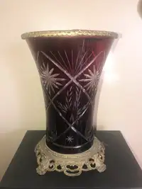 Stunning Large Vase  chiseled red