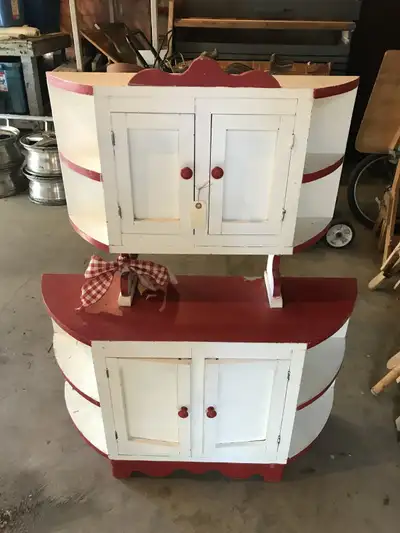 Vintage child's play kitchen, View more