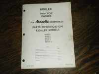Alouette Kohler K295-2, K399-2 Snowmobile Engines Parts Manual