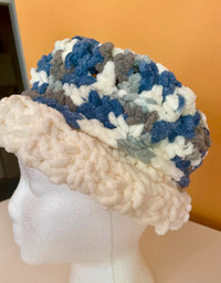 Fall is here, keep warm with hand-knit hats and scarf
