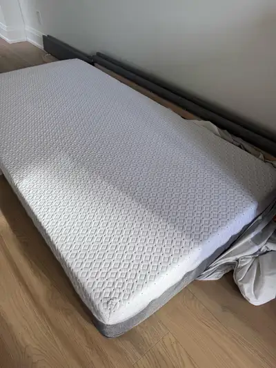 Endy XL Twin mattress, bed frame and mattress protector, View more