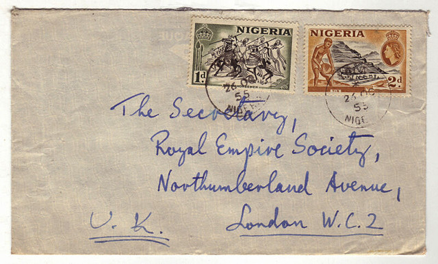 1953-1955 STAMPS ON MAIL LETTERS TO ROYAL EMPIRE ENGLAND in Arts & Collectibles in City of Toronto - Image 3