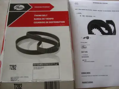 The Gates T282 timing belt is a premium aftermarket replacement part, commonly used for 2001-2011 Hy...