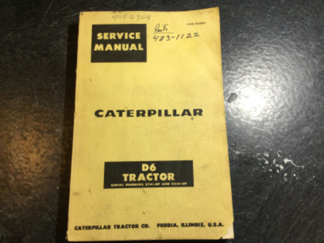 Caterpillar D6 Bulldozer Tractor Repair Manual D6B Dozer Crawler in Non-fiction in Parksville / Qualicum Beach