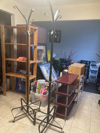 Moving sale - hat and clothes stand, all shelves