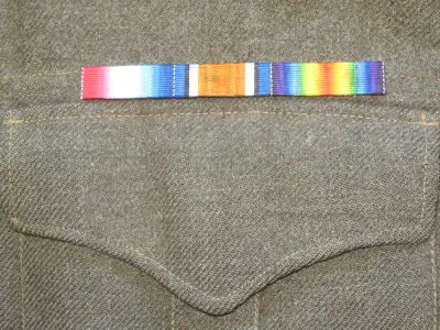 WW1  Medals " Original Silk Ribbon Bar " - 1914-1918, View more