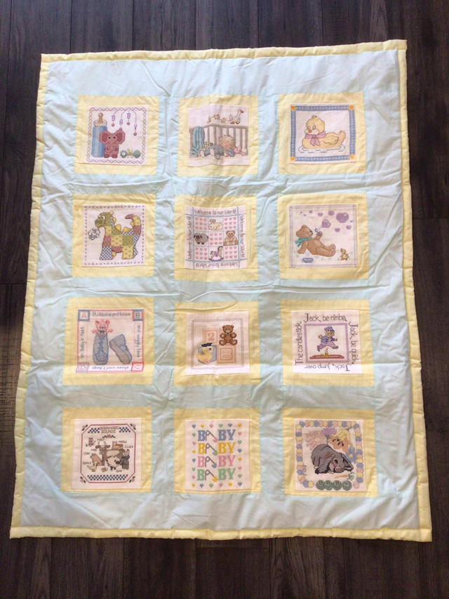 NEEDLEPOINT BABY QUILT  **** NEW -AMAZING DETAIL in Other in Muskoka - Image 4