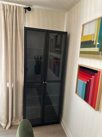 Ikea glass bookcase 