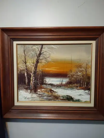 Beautiful Acrylic Nature Landscape Painting Framed, View more