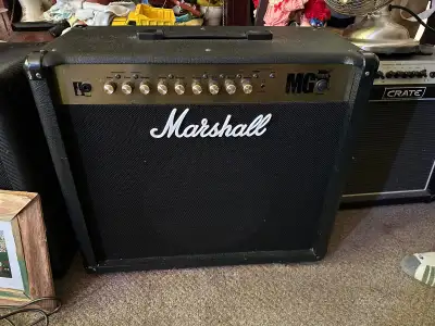 I have a 100 watt Marshall Amp. In excellent condition. MG 100 FX. Foot switch is included. No issue...