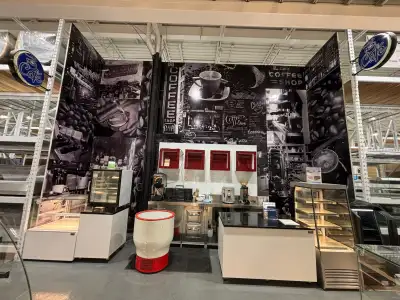 Transform any space with this beautiful coffee-themed wall mural, perfect for creating that cozy caf...