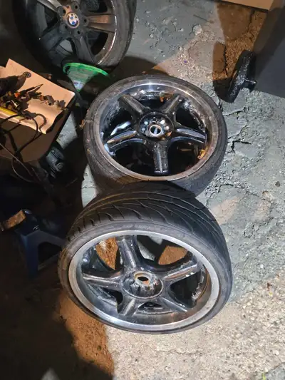 I have 4 nippon racing Japan wheels. 18x7.5 +11. Dual bolt pattern. 5x114.3 and believe the other is...