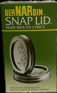 Bernardin Snap Lids and Rings for Wide Mouth Jars