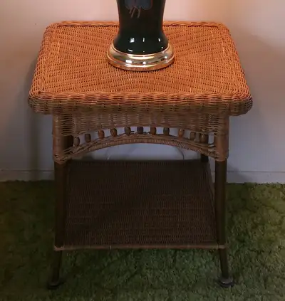 Wicker Side Table / Lamp Stand, View more