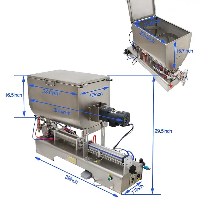 100-1000ml Paste Mixing Filling Machine w/Big Hopper 160420 in Other in City of Toronto - Image 6