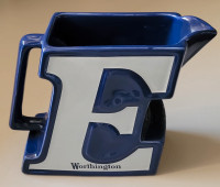 Vintage Wade Worthington Slanted E Shaped Cobalt Blue Pitcher