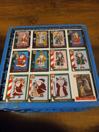 SANTA AROUND THE WORLD 1994-95 RED FOIL INSERTS CARDS LOT OF 12