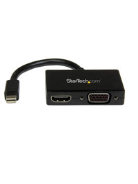 Travel A/V Adapter: 2-in-1 Mini DisplayPort to HDMI or VGA Conve
