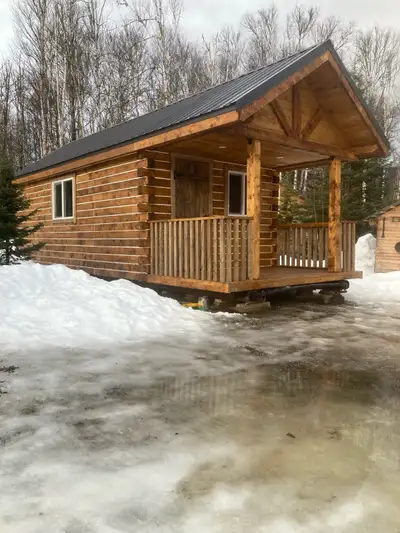 FOR SALE- Brand new OFF-GRID Log cabin on skids. To be moved 30’x12’ Cabin, brand new and ready to g...