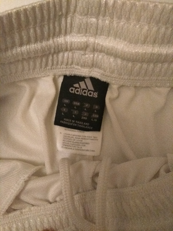 Adidas white with blue stripe down side basketball shorts in Men's in Cambridge - Image 3