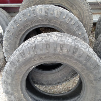 Duratrak wranglers. 275/75 R18. 2 tires 50%.