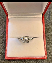14kt white gold vs clarity 0,54cts diamond  solitaire engagemen