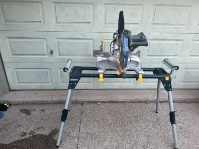 Mastercraft maximum 12” sliding mitre saw with stand, View more